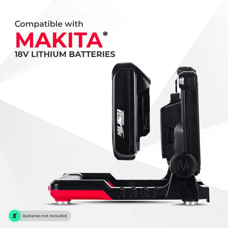 Makita battery online light